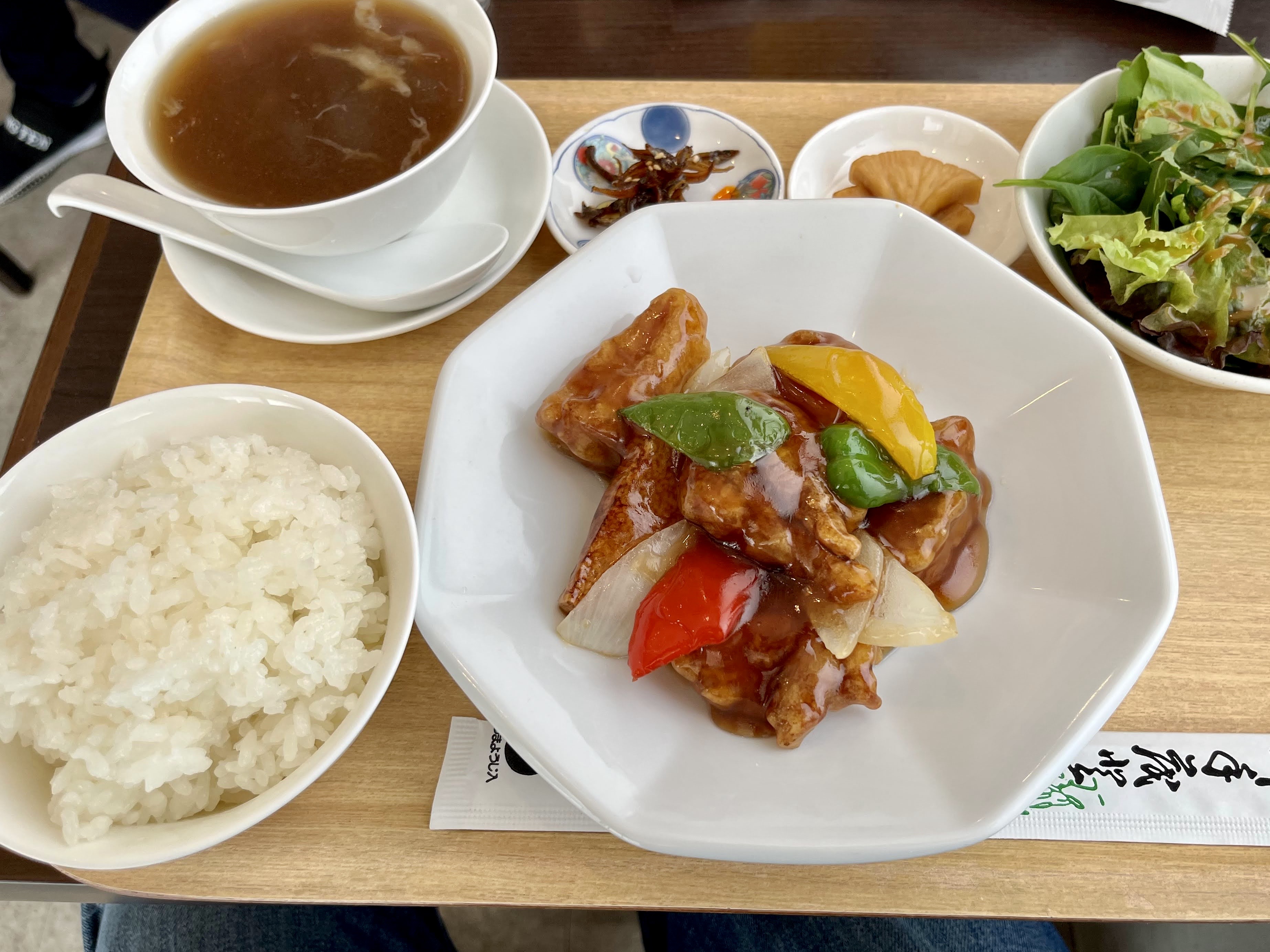 中華上原　酢豚定食とフカヒレスープ